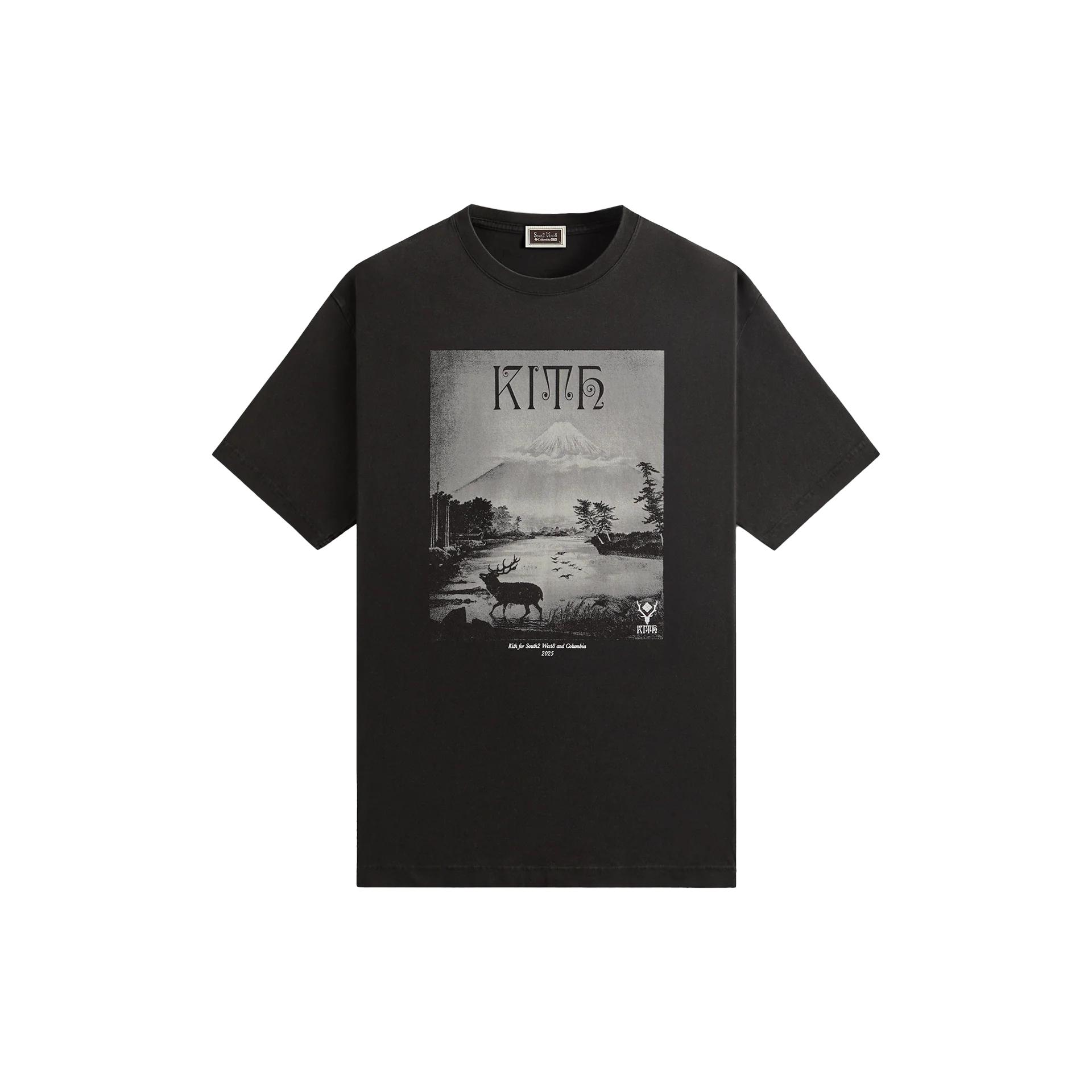 

Kith X Columbia South2 West8 Landscape Vintage Comfortable Soft Skin-Friendly Short Sleeve T-Shirt Men T-Shirts Black KHM033339-001 XS