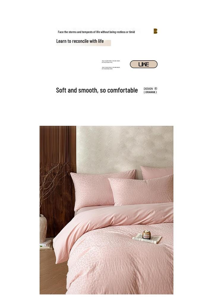 Class A Cotton Embossed Jacquard Brushed Dormitory Bedding Set - 3 Piece