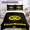 Borussia Dortmund Customize Your Name Bedding Set Breathable Duvet Cover with Pillowcases Home Decoration Birthday Gift