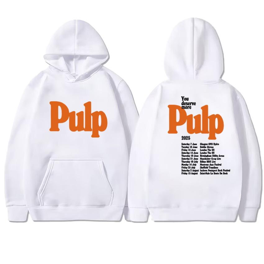 2025 Tour Black Pulp Rock Band Live Date Printed Hoodie Autumn Winter Men Women Fashion Y2k Sweatshirt Unisex Fleece Streetwear
