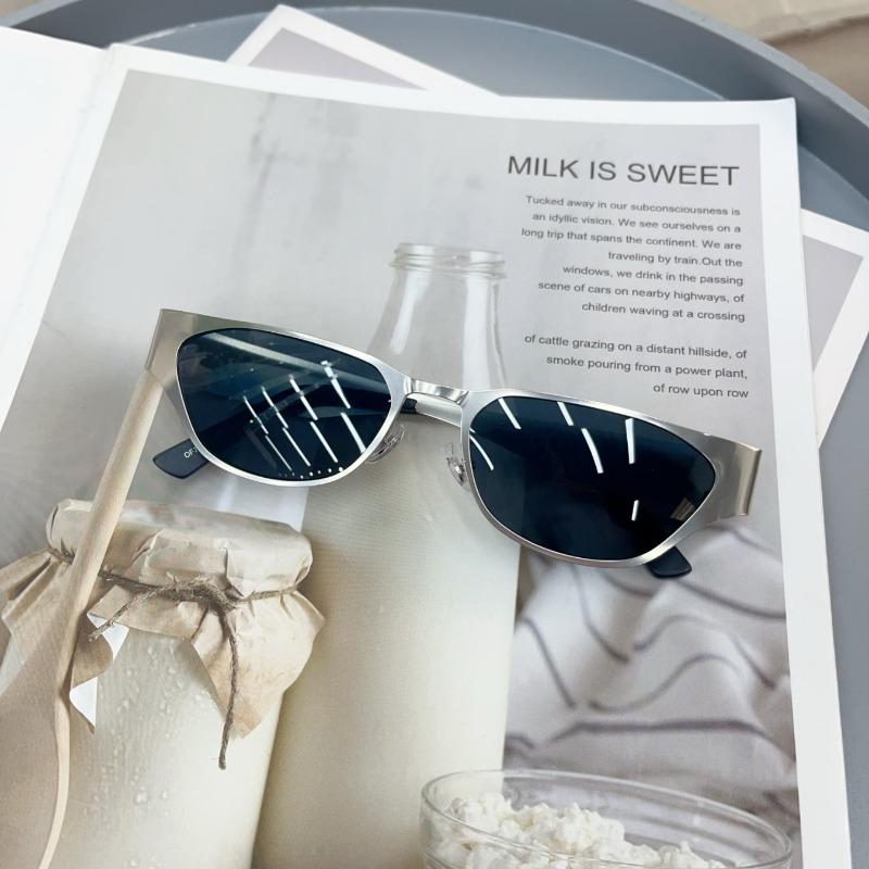 Vintage Fashion Metal Small Frame Cat Eye Sunglasses Women For Men Sun Glasses Punk Luxury Brand Designer Hip Hop Eyeglasses