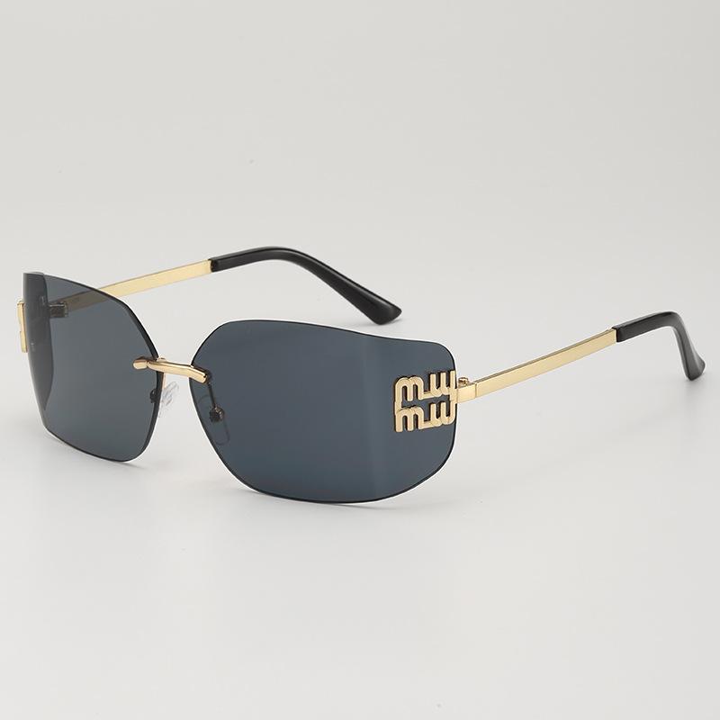 

JYL TS Безрамные Солнцезащитные Очки Стиль Чжан Юаньин Защита от УФ Модные 81068 A-443 нарциссов