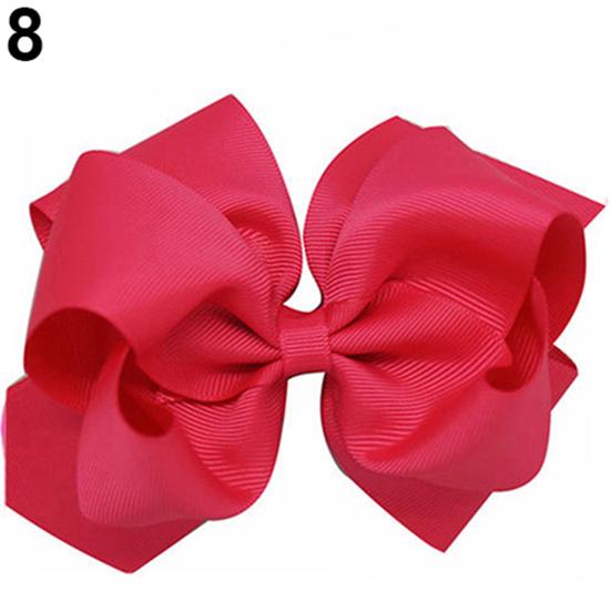 1Pc Girls Large Double Layers Hairbow Hair Bow Grosgrain Ribbon Clip Hairpin
