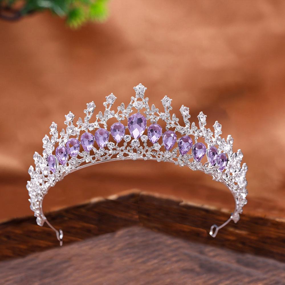 Bride's Water Diamond Crown Headwear European and American Wedding Crowns Wedding Dress Accessories Banquet Styling Updo and Headband Accessories