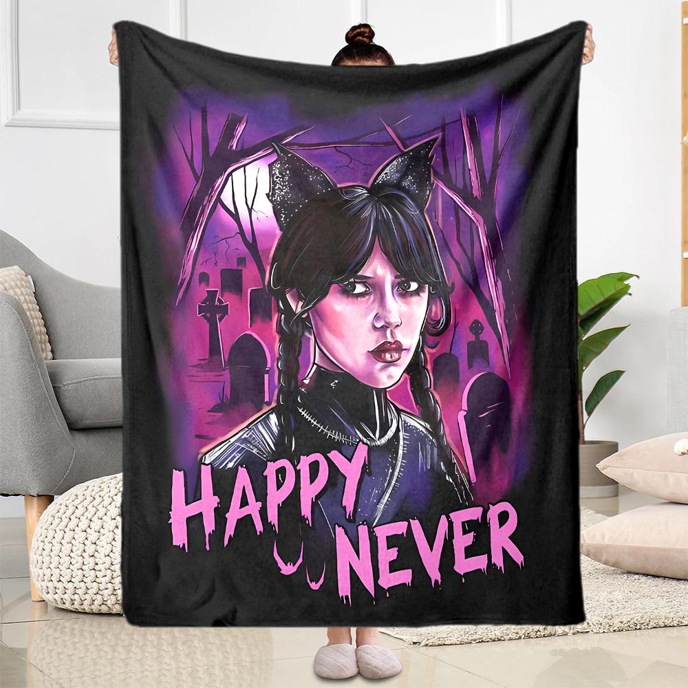 Wednesday Addams Clockwork Blanket Suitable for sofas,travel, living rooms also a good gift for friends and family Suitable for all seasons.