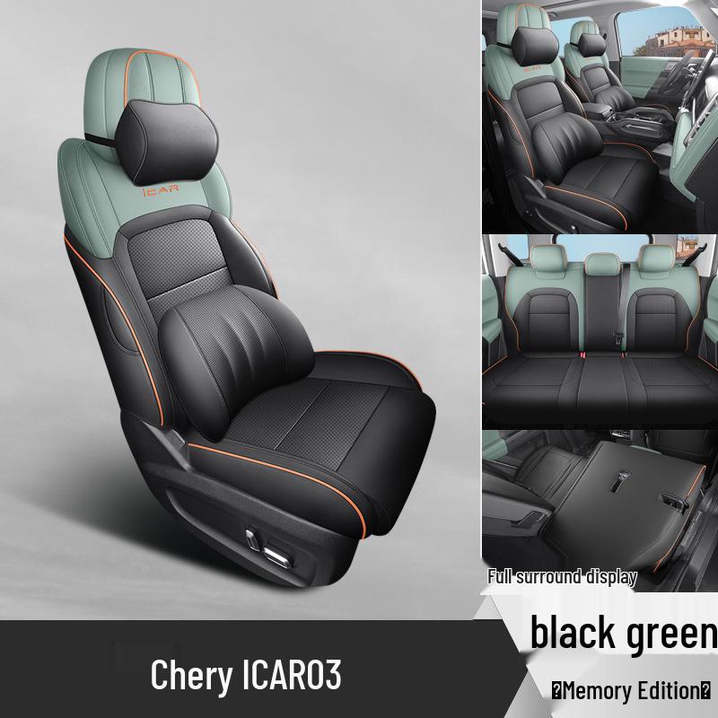 New Universal 5-Seat Full Leather Car Seat Cushion for Car03 - All Seasons