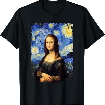 Leonardo Da Vinci Mona Lisa Van Gogh Starry Night Art Shirt T-Shirt