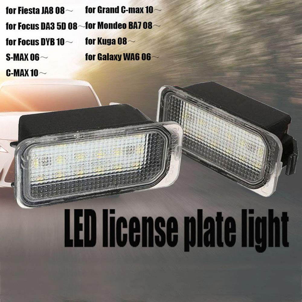 BOOMBOOST LED Kennzeichenleuchte Set 2 Stück Jaguar XF XJ Ford Focus fiesta Reinweiß 6000K