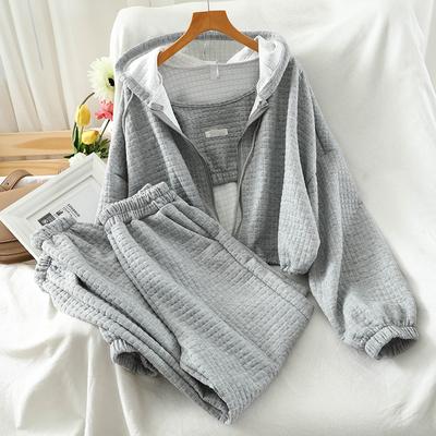 Conjunto de 3 piezas para mujer, sudaderas con capucha y cordón de Color sólido, camisola Sexy, pantalones de cintura alta, traje informal de moda para mujer, primavera y otoño
