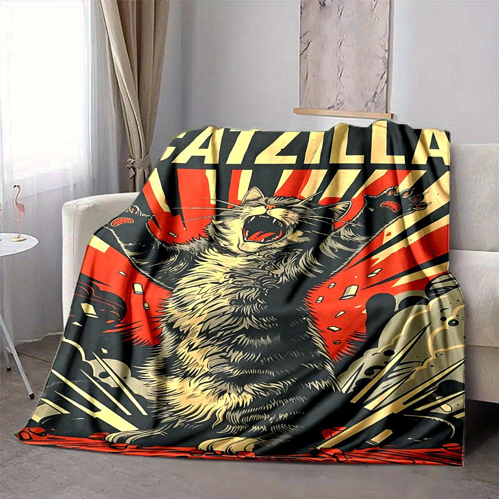 1pc Monster Cat Blanket - Perfect Gift for Birthdays, Christmas & Halloween- Soft, Warm & Versatile yy250909157