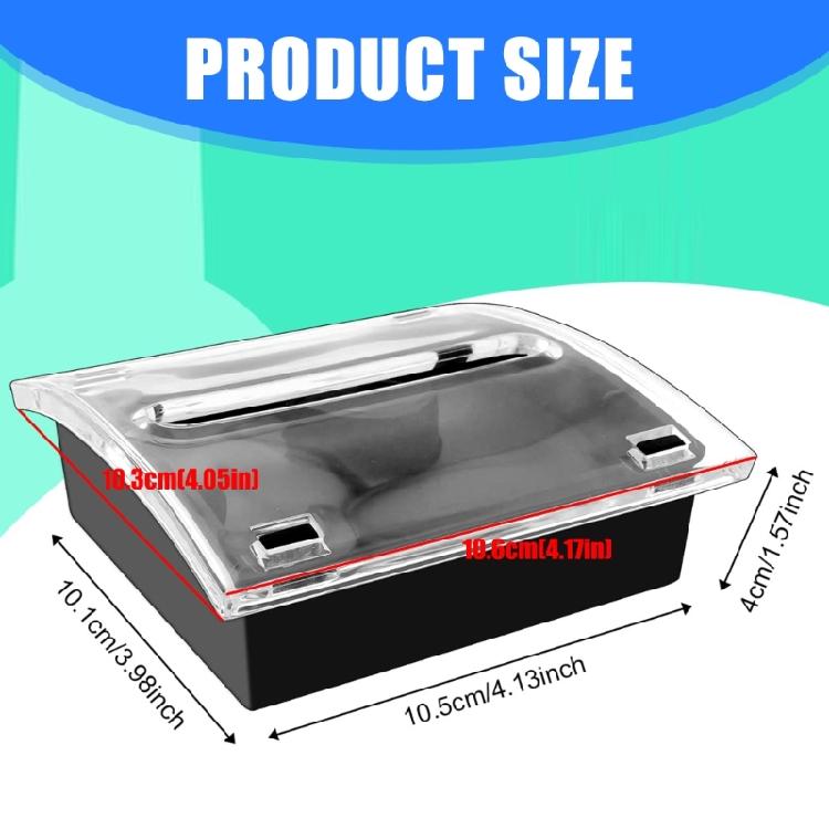 Desktop Note Container Clear Plastic Note Organiser Box Pull Out Sticky Notes Dispenser For School Office Home Use