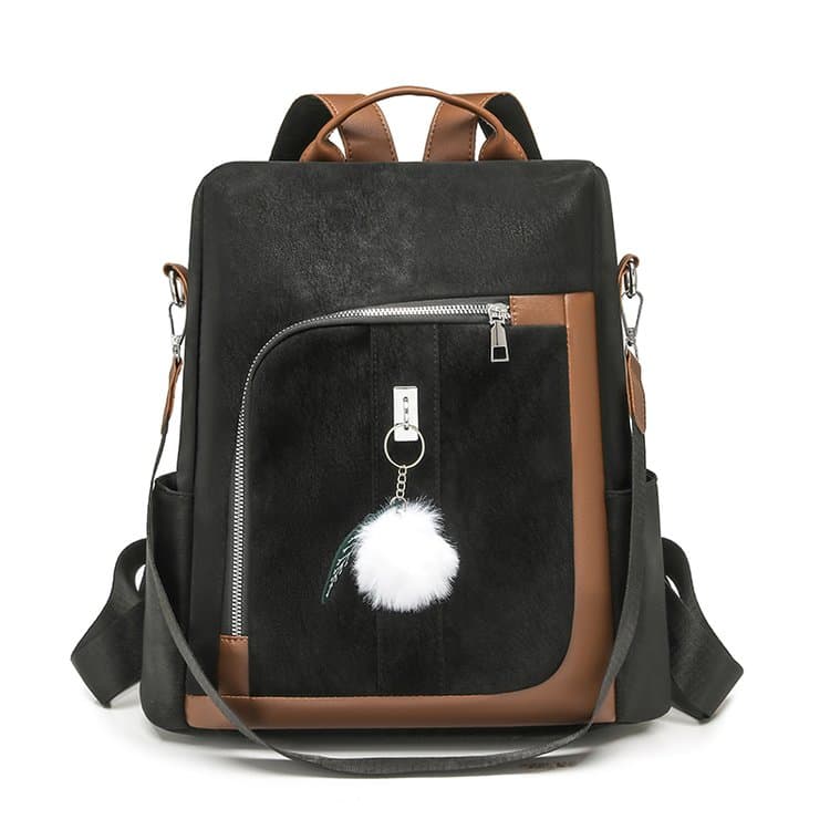 Ladies commuter waterproof multi-pocket backpack чёрный