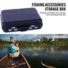Double Layer Black Fishing Tackle Box Mini Portable Lure Storage Casefor Saltwater Surf Fishing 12/9 Grids PP Material