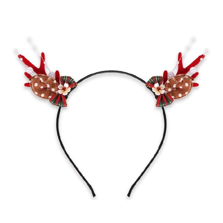Light Weight Reindeers Antlers Headbands Plastic Hair Decoration For Christmas Parties Costume Accessories