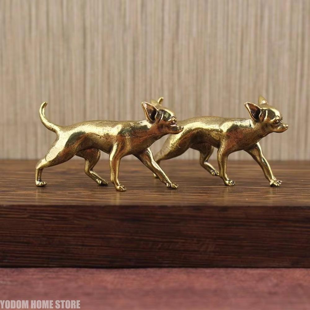 1 Stück Tier Messing Ornamente Haarloser Hund Welpe Eingang Kaffeetisch Dekoration Dekoration Haarloser Hund Tier Schreibtisch Ornamente