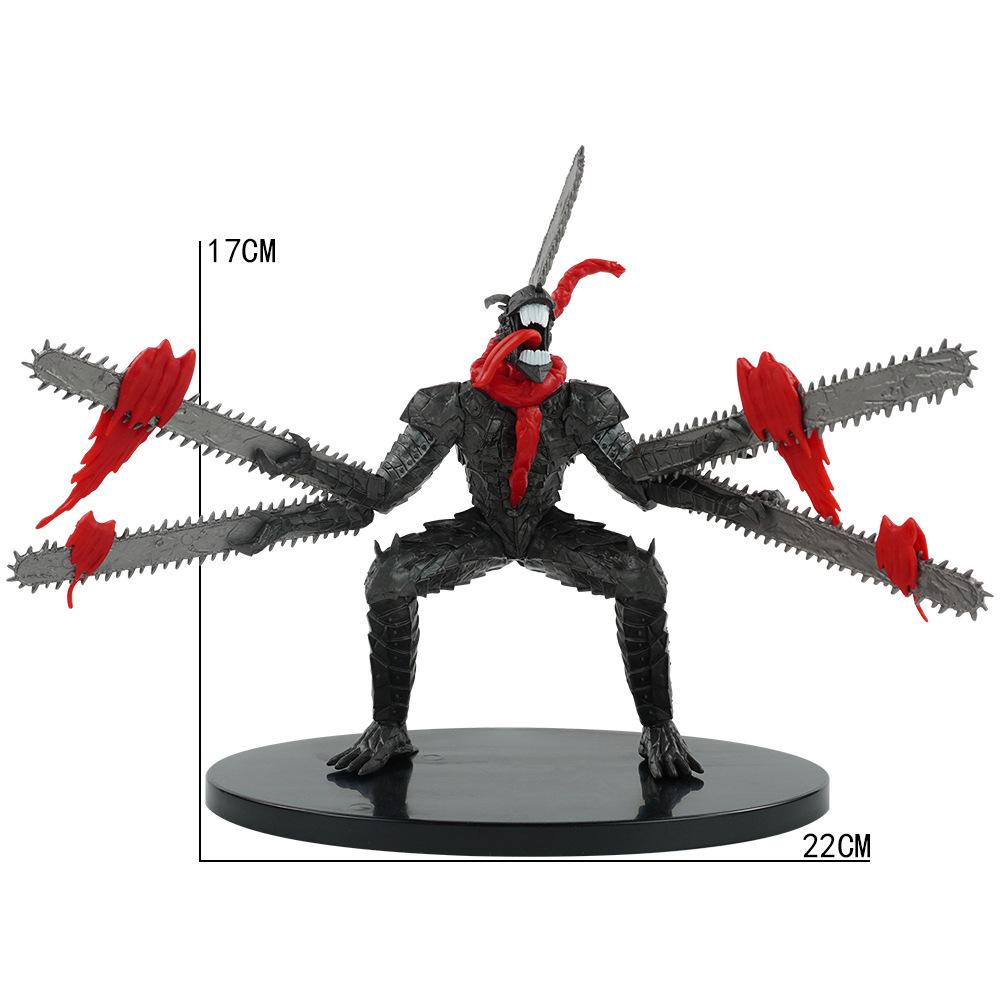 Anime Chainsaw Man Samurai Schwert Figur PVC 4 Messer Hocke Kampf Action Schreibtisch Sammlung Ornamente Modell Spielzeug Geschenk 15CM