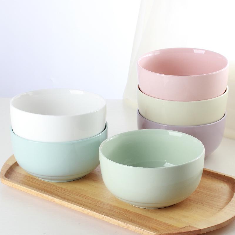 Japanese Ceramic Noodle & Soup Bowl - Large, Korean Style, Ideal for Couples & Students, Perfect Home Tableware.