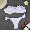 Bikini Swimwear Women Swimsuit Sexy Thong Ruffle Bikini Set Push Up Bathing Suit Female Brazilian Leopard Swimsuit 2025
