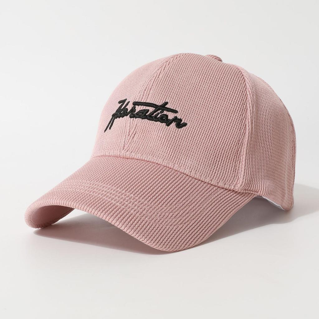 Embroidered Letters Plus Velvet Baseball Hat for Women Autumn and Winter Casual Versatile Thickened Warm Peaked Cap for Men Showing Small Face