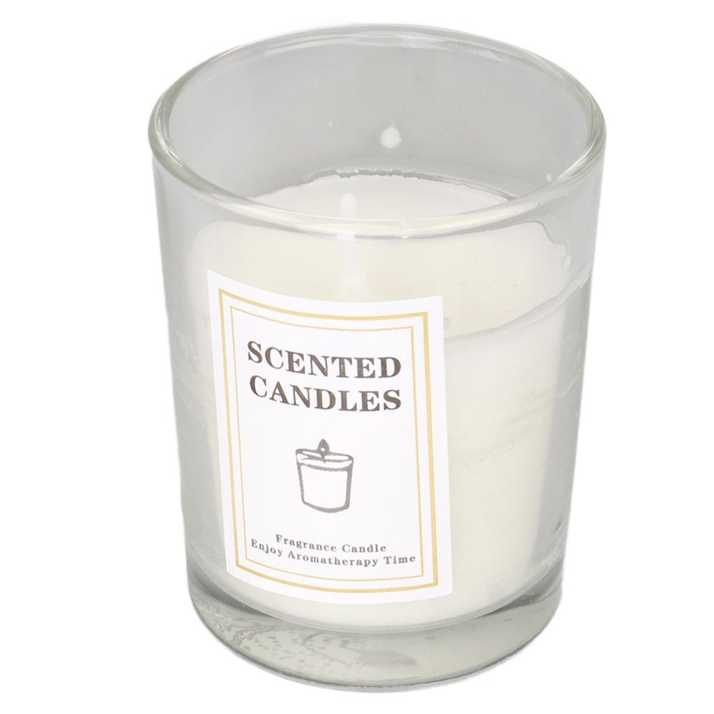 Scented Candle White Soy Wax Warm Rich Fragrance Odor Removal Elegant Soy Candle for Bedroom Office