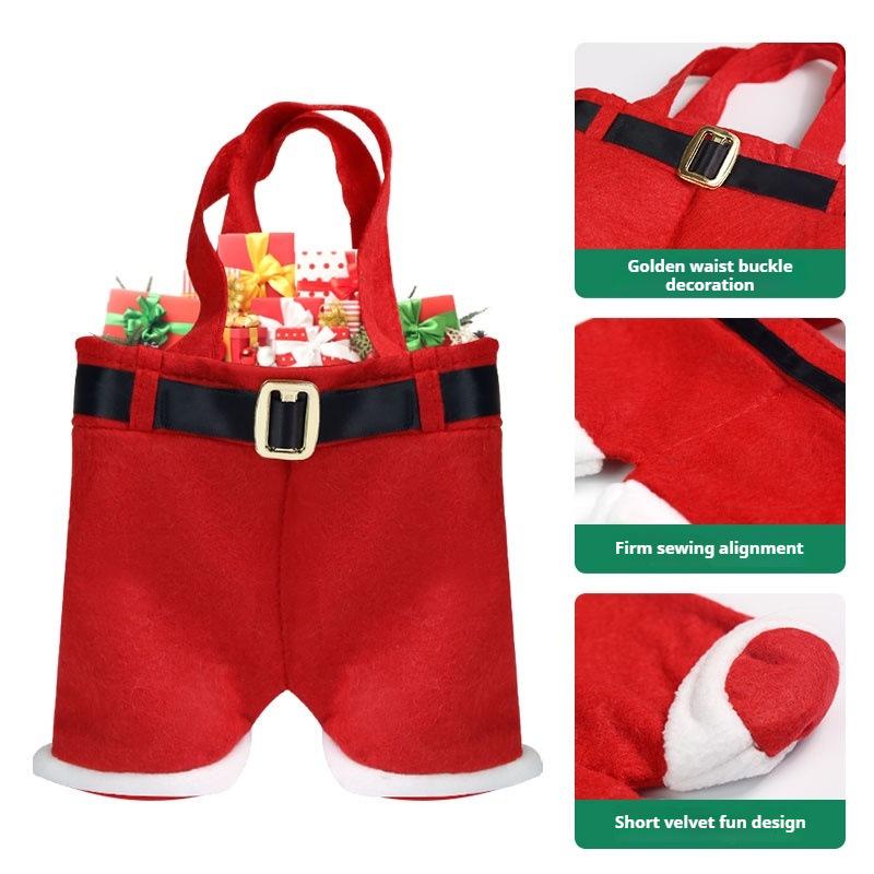 Christmas Pants Gift Bag: Candy, Tote, and Wine Bottle Cover