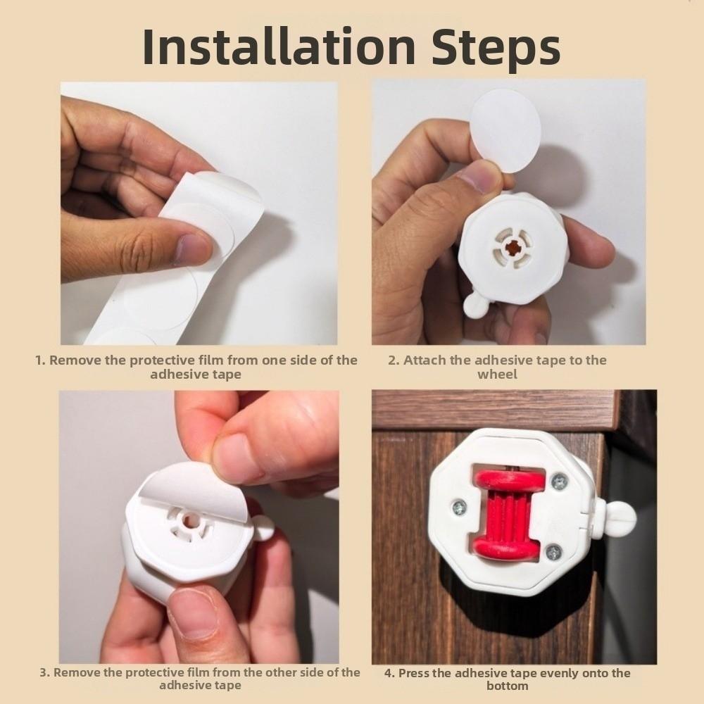 4Pcs Load Bearing Swivel Caster Self Adhesive Pulley Rotating Wheel Universal Wheel Caster Home Use