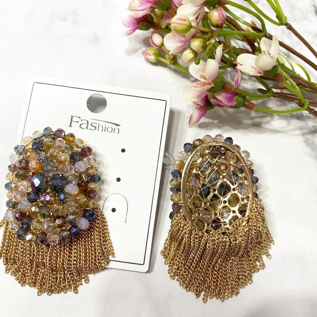 Bohemian Ethnic Style Earrings Women'S Large Retro Fringed Earrings Temperament Personalized Earrings