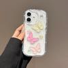 Luxury Cream Drop Glue Handmade 3D Butterfly Case for iPhone 16 Pro Max 15 14 Plus 13 12 Pro 11 Shock Protection Cover