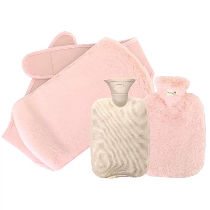 Extra-Large, Large-Capacity 9-Liter Water-Filled Hot Water Bag, Imitation Rabbit Fur, Large Pvc Water-Filled Waist-Protecting Hot Compress Warm Water