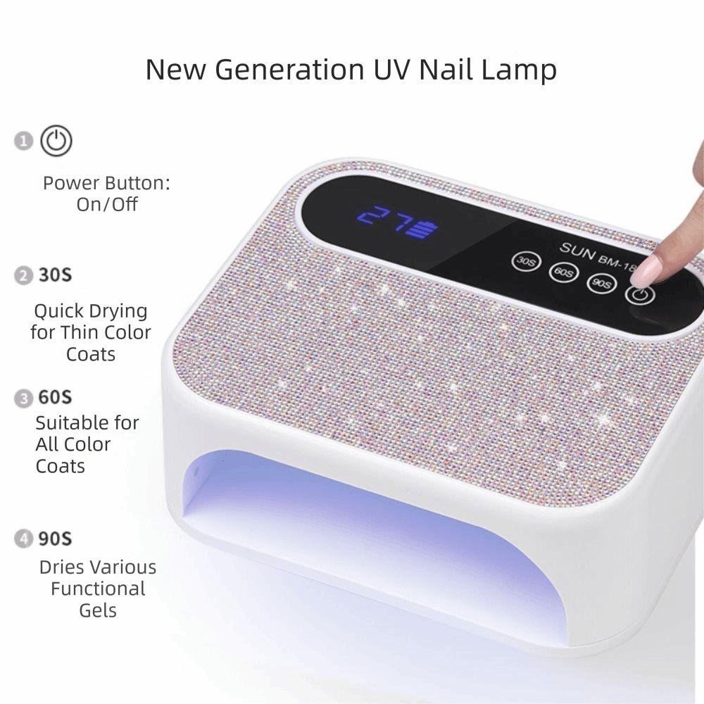 Portable Cordless UV Nail Lamp Rechargeable UV Light Nail Art Dryer UV LED Nail Light  Home Use
