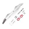 RC Rear Bumper with Trailer Hitch Silver Aluminum Alloy RC Crawler Car Rear Bumper for Replacement