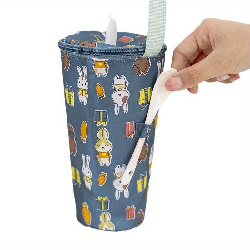 Insulated Thermal Tumbler Cover with Removable Top Handheld Cup Sleeve Portable Bottle Protector for Travel Office Student Use