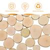 100pcs Tranches de Bois Naturel 1.5-3Cm Disques de Bois Ronds Non Finis Matériel d'Artisanat DIY Pour Décoration de Mariage Art Mural Projet de Noël