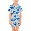 Children Pajamas Fashion Two-Piece Shirt Shorts Set Soft Holiday Casual Clothing Set