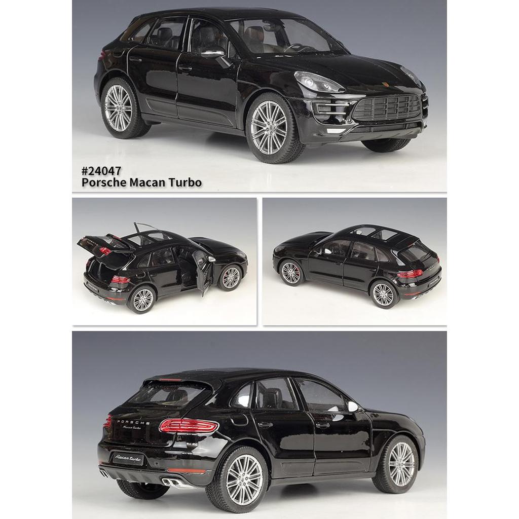 1/24 Scale WELLY Porsche Macan Turbo Alloy Car Model Diecasts Metal Toy Vehicles Car Model High Simulation Collection Childrens Gifts