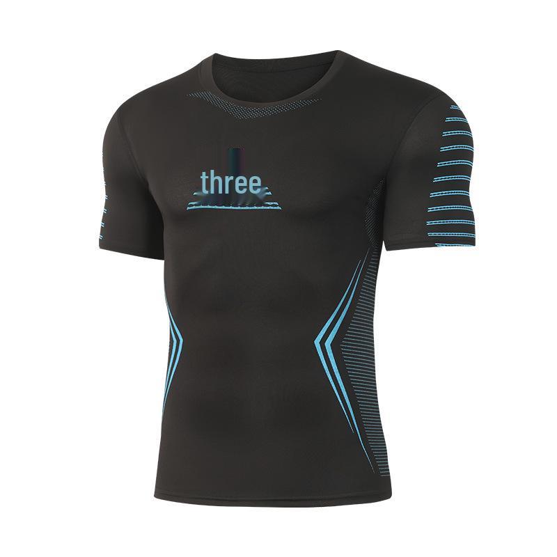 Men's Quick-Dry Athletic Tee - Breathable, Sweat-Wicking, Tight-Fit for Running and Fitness