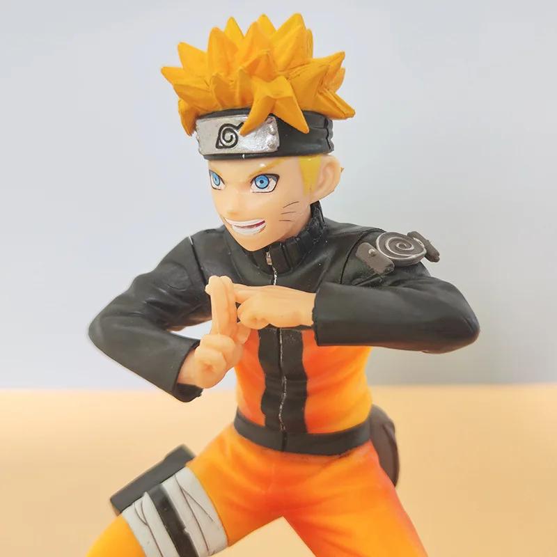 1pc Anime Naruto Action Desktop Figurine Uzumaki Naruto Kakashi Sasuke Combat Form Doll Anime Figurine Children's Gift