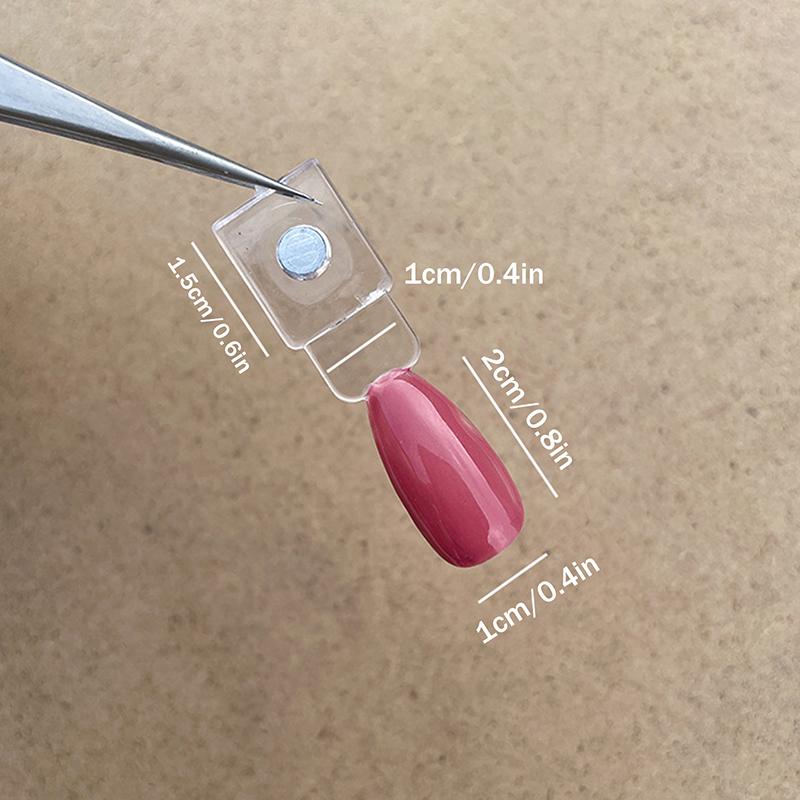 24Pcs Polish Color Chart Magnetic False Nail Tip Display Clear Color Card Polish Gel Stand Board Nail Palette Nail Glue Practice