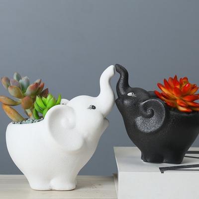 Elefantenform Sukkulenten Blumentopf Minimalistische Bonsai-Vase Gartenbedarf Elefanten-Vase Geschenke