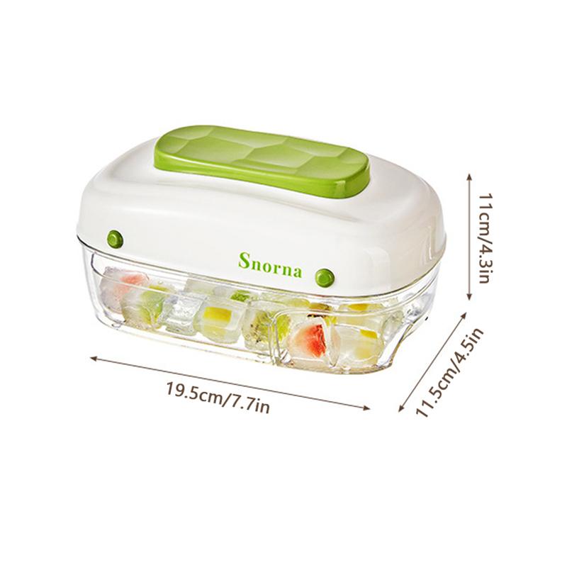 Ice Block Tray With Lid And Bin 32 Grids Freezer Ice Tray Press Type Mold Stackable Chilling Cube Making Molds Outdoor Tableware