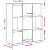 Bookshelf Black Oak Effect 89 x 24 x 101.5 cm Engineered Wood