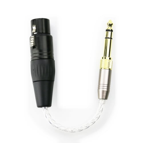 NewFantasia 3.5mm 1/8" TRS Male & 6.3mm 1/4" Adapter to 4-Pin XLR Balanced Female Headphone Audio Adapter Cable