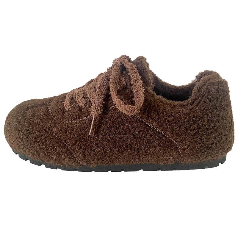 

B3521 латексные стельки обувь Mao Mao хлопковая обувь 2024 новые зимние немецкие кроссовки теплые обувь Doudou кукольная обувь 35 коричневый