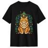 Men's Medieval Frog Riding Cat Weird Goblin Frog Funny Meme Retro T Shirts Cotton Tops Hipster Short Sleeve Round Neck Tees