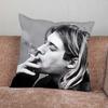 Music K-Kurt Cobain Band Pillow Case For Home Bedroom Car Office Decoration Living Room Sofa Cushion Cover Suitable