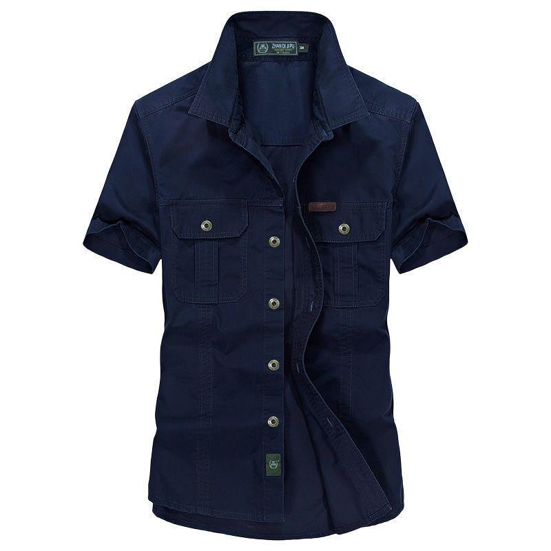 Männer Taschen Shirts Sommer Kurzarm Shirt Casual
