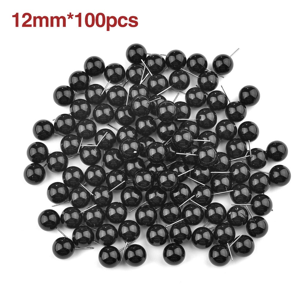 50/100pcs Plastic Eyes for Needle Felting Dolls Poke Teddy Bears 4-14mm Black Beans Eyes for DIY Doll Eyes
