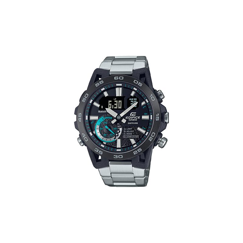 

Casio EDIFICE Fashion Waterproof Casual Business Bluetooth Connected Motorsports Design Inspiration Quartz Movement Japanese and Korean ECB-40YDB-1APR чёрный