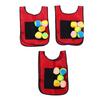 Set Gilet Palla Appiccicosa Multifunzionale 5 Palline Sport per Bambini Palla Avvelenata Gioco del Rubecca Set di Gilet per Esterno Colore Rosso Doppio