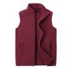 Men's Plus Size Fleece Vest - Sleeveless Outdoor Jacket for Spring & Autumn